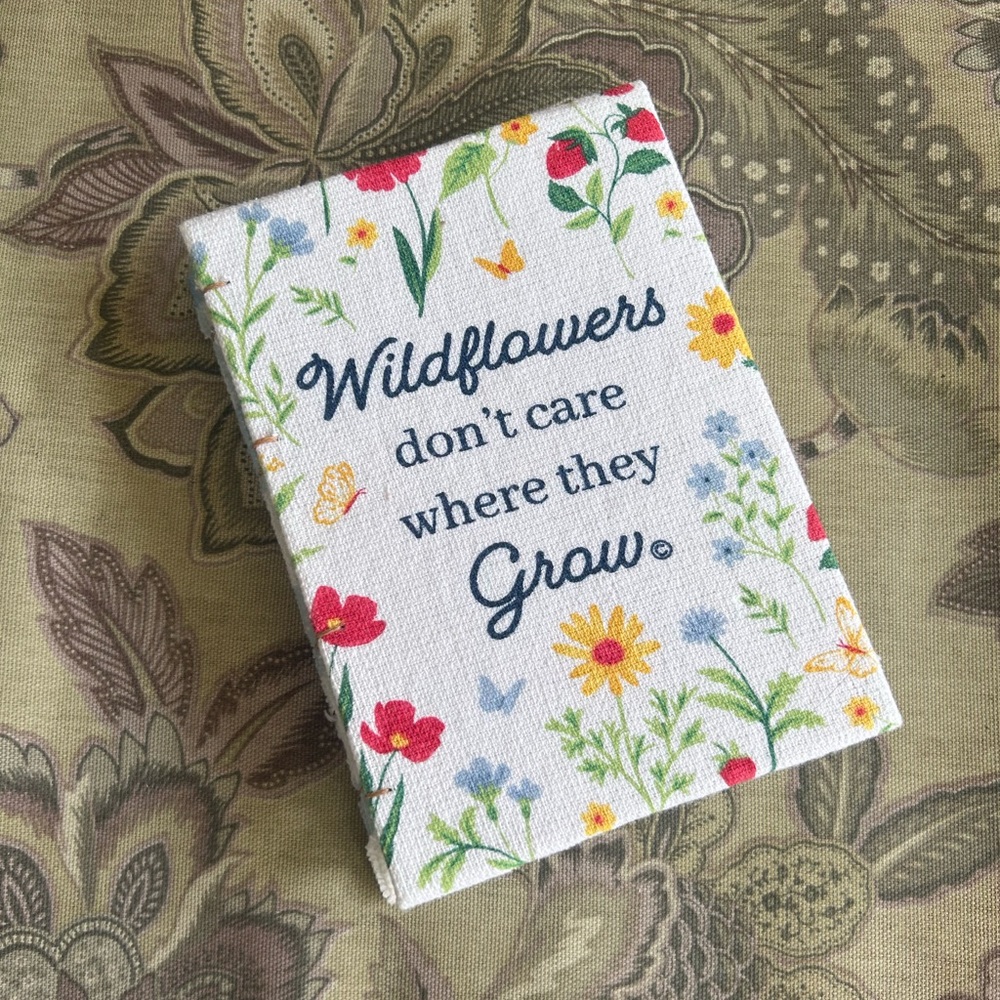 Ready-to-ship Wildflowers tea towel notebook